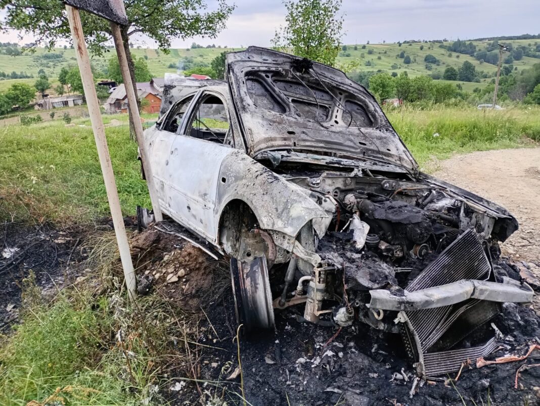 incendiu mașină Solonețu Nou