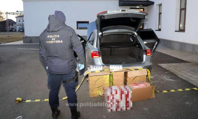 masină cu țigări de contrabandă