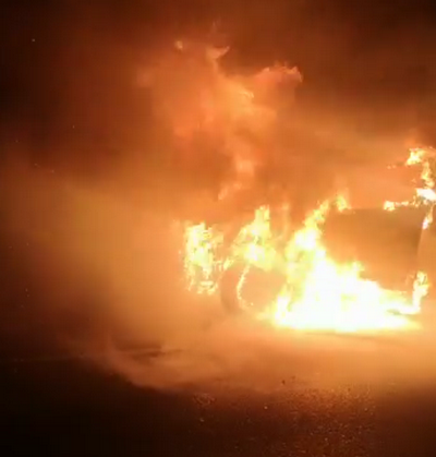 incendiu autoturism, foto arhivă
